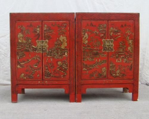 红描金小柜|Red &gilt small cabinet