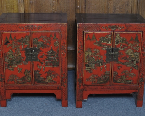 红描金小柜工厂|Red &gilt small cabinet
