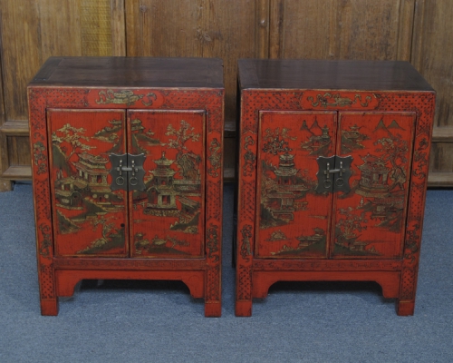 红描金小柜工厂|Red &gilt small cabinet
