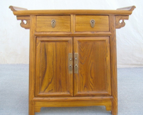 翘头床头柜|Small cabinet w/two drawers and two doors