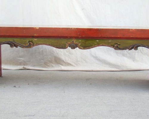 描彩长凳|bench