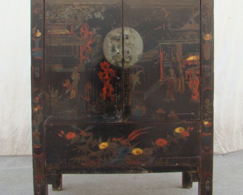 描金二门柜|cabinet