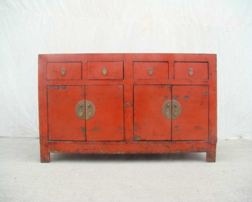 四抽四门红漆柜子子|cabinet with 4 drawers & 4 doors