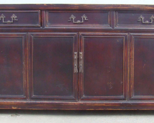 古典家具三抽两门柜|cabinet W/two doors and three drawers