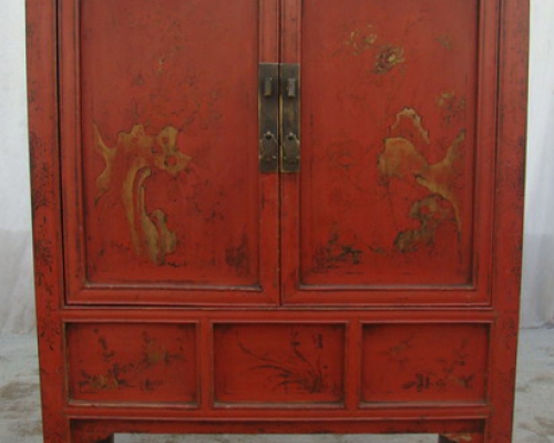 老家具描金中柜|antique gilt cabinet