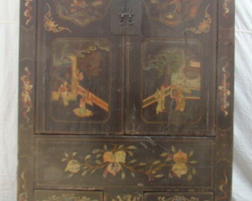 五彩柜工厂|painted antique cabinet