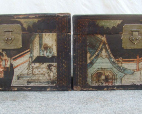 五彩箱|antique trunk