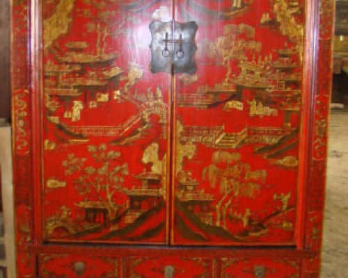 红描金大柜