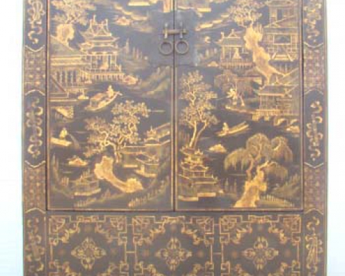 黑描金大柜
