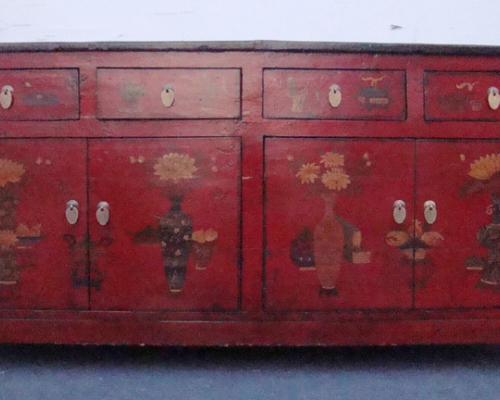 描彩四门四抽