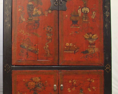 描彩四门大柜