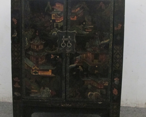 黑描彩小柜工厂