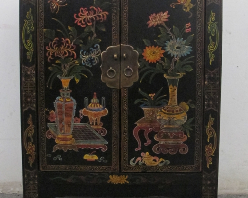 黑描彩小柜工厂
