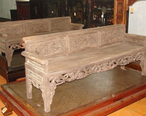 雕花排椅|Garden bench