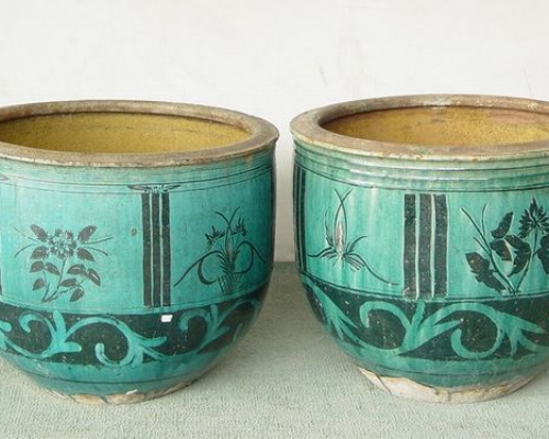 绿陶缸工厂1件|Green pottery vat