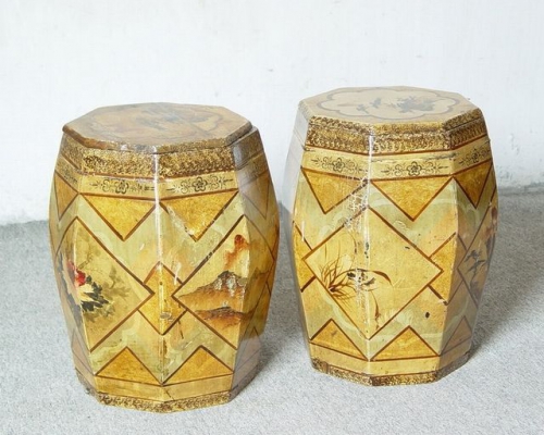 描彩八角桶|Chinese antique funiture