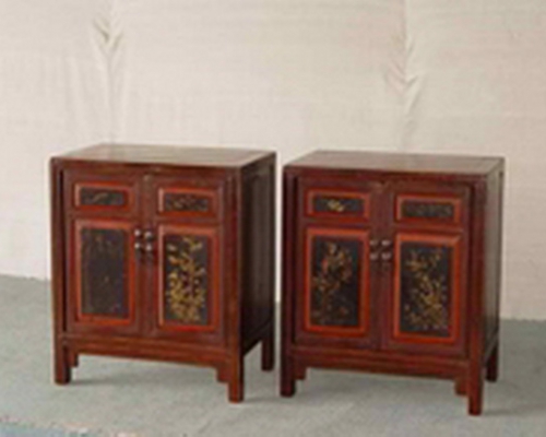 描金二门小柜|Gold-painted/gilt small cabinet w/ 2 doors