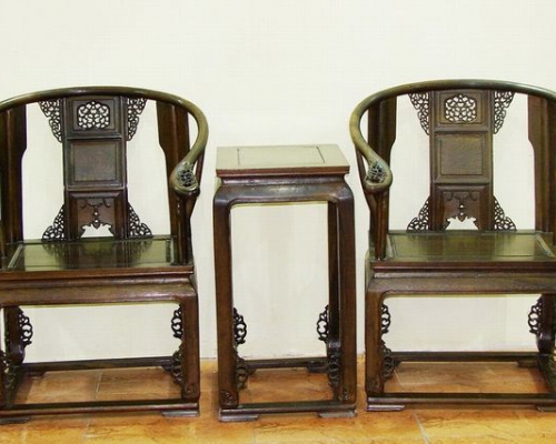 宝座椅带几|Chinese antique funiture