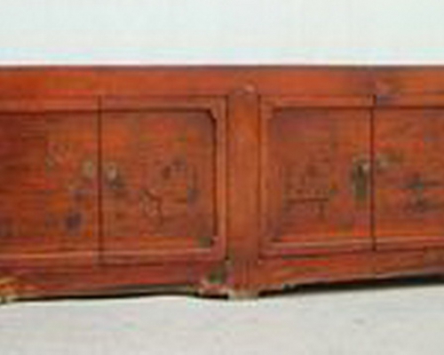 描彩四门地柜|Color-painted low cabinet