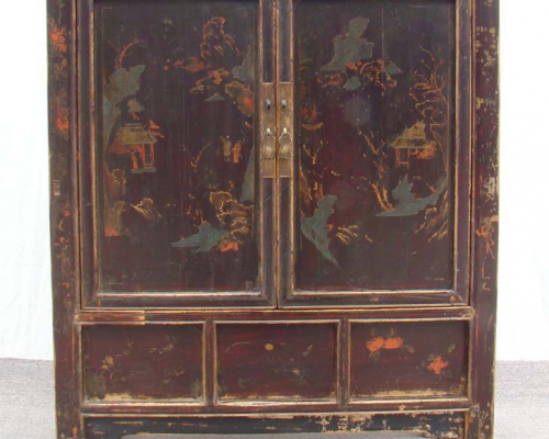 描彩二门小柜|Depict the color small cabinet with two gates