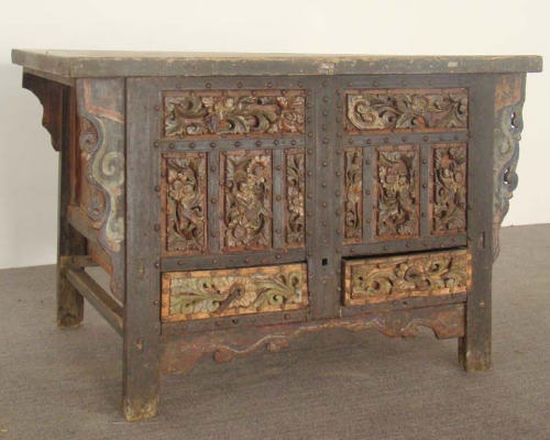 雕花二抽桌|Coffer w/2 drawers