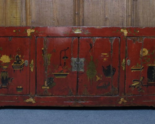 描彩四门地柜高碑店|Color-painted low cabinet