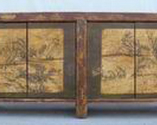 描彩四门连体柜|painted cabinet