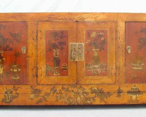 描彩四门柜工厂|Color-painted low cabinet