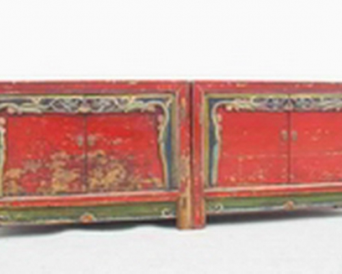 描彩二门柜|Color-painted cabinet w/ 2 doors