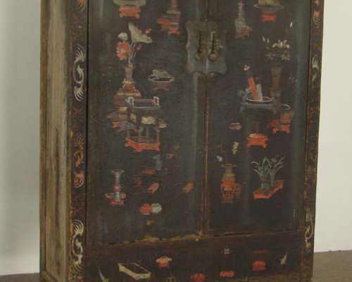 黑五彩大柜工厂|Black multicolored big cabinet