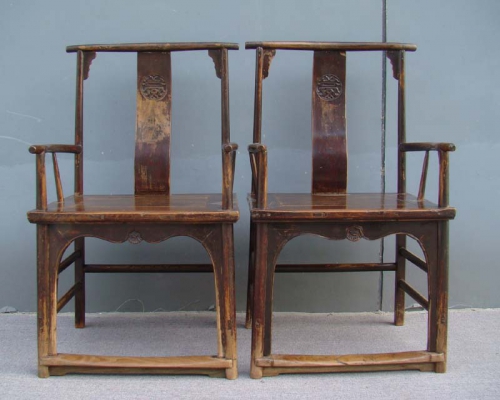四出头官帽椅|Armchairs with four protruding ends