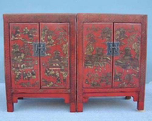红描金小柜|Red &gilt small cabinet
