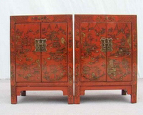 红描金小柜|Red &gilt small cabinet