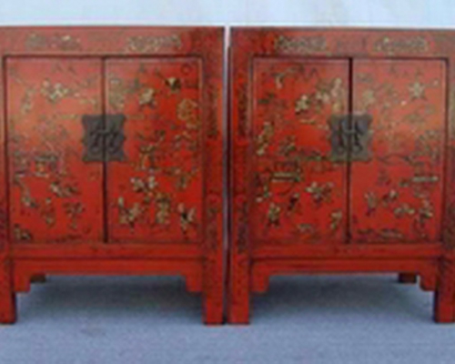 红描金小柜工厂|Red &gilt small cabinet