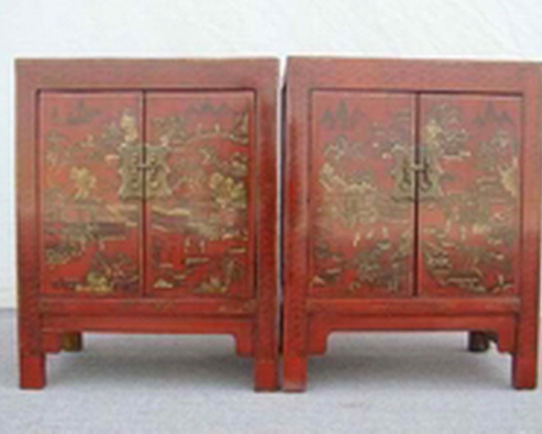红描金小柜|Red &gilt small cabinet