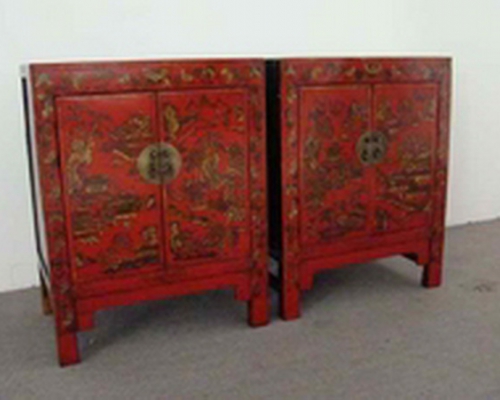 红描金小柜工厂|Red &gilt small cabinet