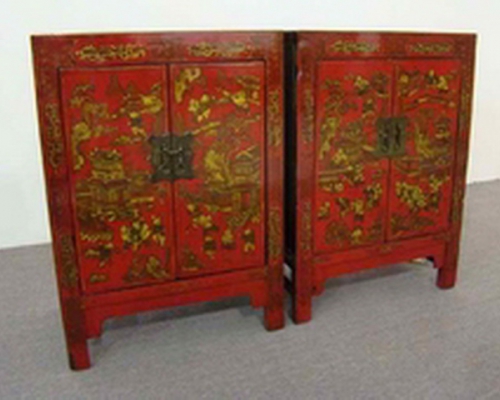 红描金小柜|Red &gilt small cabinet
