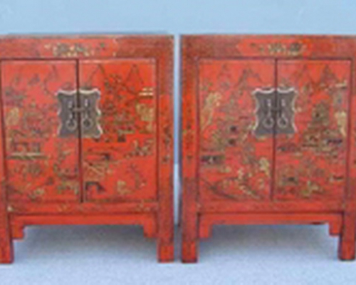 红描金小柜工厂&gilt small cabinet