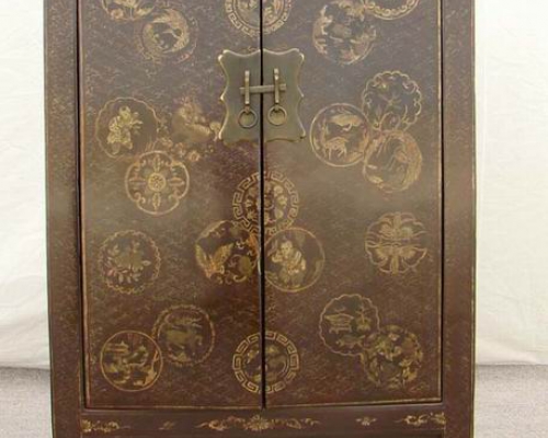描金中柜|gold gilt cabinet