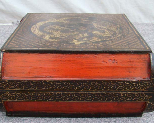 黑描金方盒|Black trace a design in gold square box
