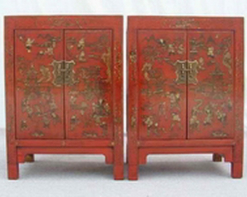 红描金小柜|Red &gilt small cabinet