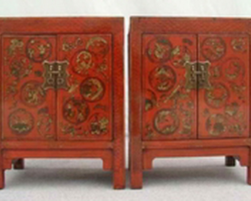 红描金小柜工厂|Red &gilt small cabinet