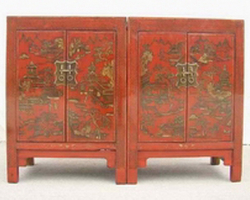 红描金小柜|Red &gilt small cabinet