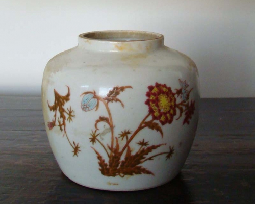 五彩瓷罐|pottery