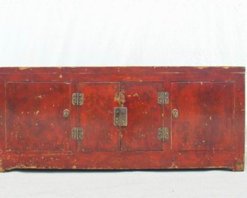 四门描彩柜|Color-painted low cabinet
