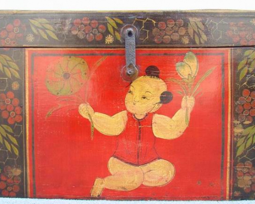 描彩箱|painted small trunk