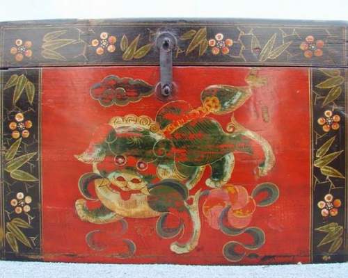 描彩箱|painted small trunk