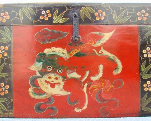 描彩小箱|painted small trunk