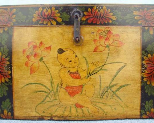 描彩箱|painted small trunk