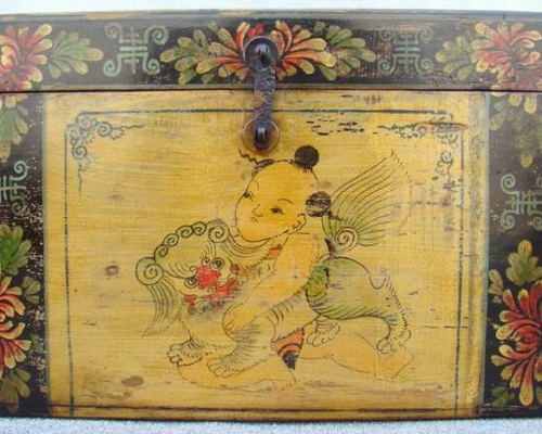 描彩箱|painted small trunk